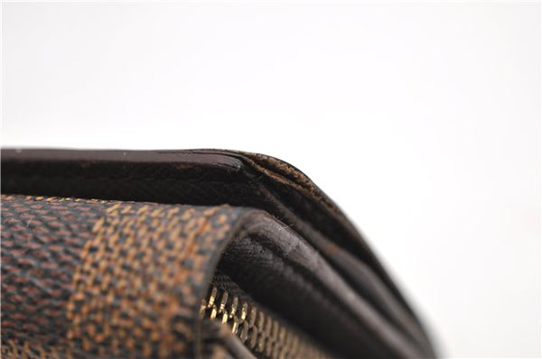 Auth Louis Vuitton Damier Porte Monnaie Billets Tresor Wallet N61730 LV 9836D