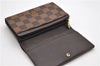 Auth Louis Vuitton Damier Porte Monnaie Billets Tresor Wallet N61730 LV 9836D