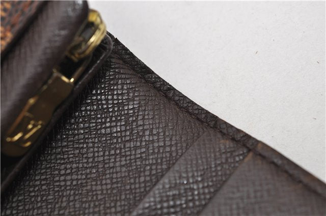 Auth Louis Vuitton Damier Porte Monnaie Billets Tresor Wallet N61730 LV 9836D