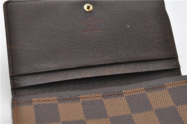 Auth Louis Vuitton Damier Porte Monnaie Billets Tresor Wallet N61730 LV 9836D
