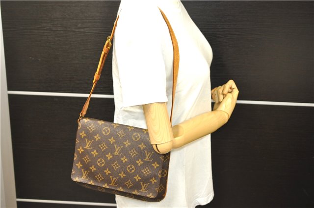 Authentic Louis Vuitton Monogram Musette Tango Shoulder Bag M51257 LV 9838C