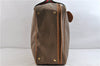Authentic GUCCI Web Sherry Line Micro GG Travel Bag PVC Leather Brown 9844C