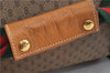 Authentic GUCCI Web Sherry Line Micro GG Travel Bag PVC Leather Brown 9844C