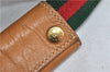 Authentic GUCCI Web Sherry Line Micro GG Travel Bag PVC Leather Brown 9844C