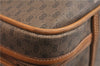 Authentic GUCCI Web Sherry Line Micro GG Travel Bag PVC Leather Brown 9844C
