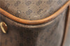 Authentic GUCCI Web Sherry Line Micro GG Travel Bag PVC Leather Brown 9844C