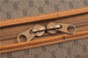 Authentic GUCCI Web Sherry Line Micro GG Travel Bag PVC Leather Brown 9844C