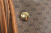Authentic GUCCI Web Sherry Line Micro GG Travel Bag PVC Leather Brown 9844C