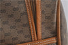 Authentic GUCCI Web Sherry Line Micro GG Travel Bag PVC Leather Brown 9844C