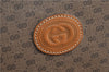 Authentic GUCCI Web Sherry Line Micro GG Travel Bag PVC Leather Brown 9844C