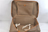 Authentic GUCCI Web Sherry Line Micro GG Travel Bag PVC Leather Brown 9844C