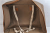 Authentic GUCCI Web Sherry Line Micro GG Travel Bag PVC Leather Brown 9844C