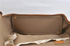 Authentic GUCCI Web Sherry Line Micro GG Travel Bag PVC Leather Brown 9844C