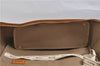 Authentic GUCCI Web Sherry Line Micro GG Travel Bag PVC Leather Brown 9844C