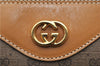 Authentic GUCCI Micro GG PVC Leather 2Way Shoulder Hand Bag Purse Brown 9849C