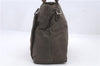 Authentic GUCCI Bamboo 2way Hand Shoulder Bag Purse Nylon Leather Khaki 9850C