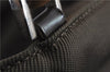 Authentic GUCCI Bamboo 2way Hand Shoulder Bag Purse Nylon Leather Khaki 9850C
