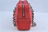 Authentic PRADA Leather Nappa Chain Shoulder Hand Bag Purse Red 9852B