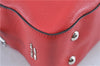 Authentic PRADA Leather Nappa Chain Shoulder Hand Bag Purse Red 9852B