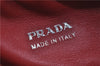 Authentic PRADA Leather Nappa Chain Shoulder Hand Bag Purse Red 9852B