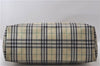 Authentic BURBERRY Vintage Check Nylon Tote Hand Bag Ivory 9855C