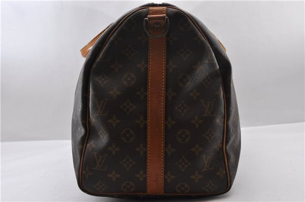 Auth Louis Vuitton Monogram Keepall Bandouliere 50 Boston Bag M41416 LV 9856C