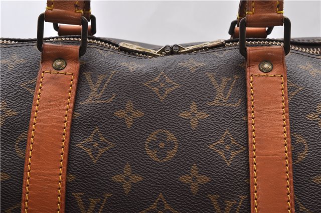 Auth Louis Vuitton Monogram Keepall Bandouliere 50 Boston Bag M41416 LV 9856C