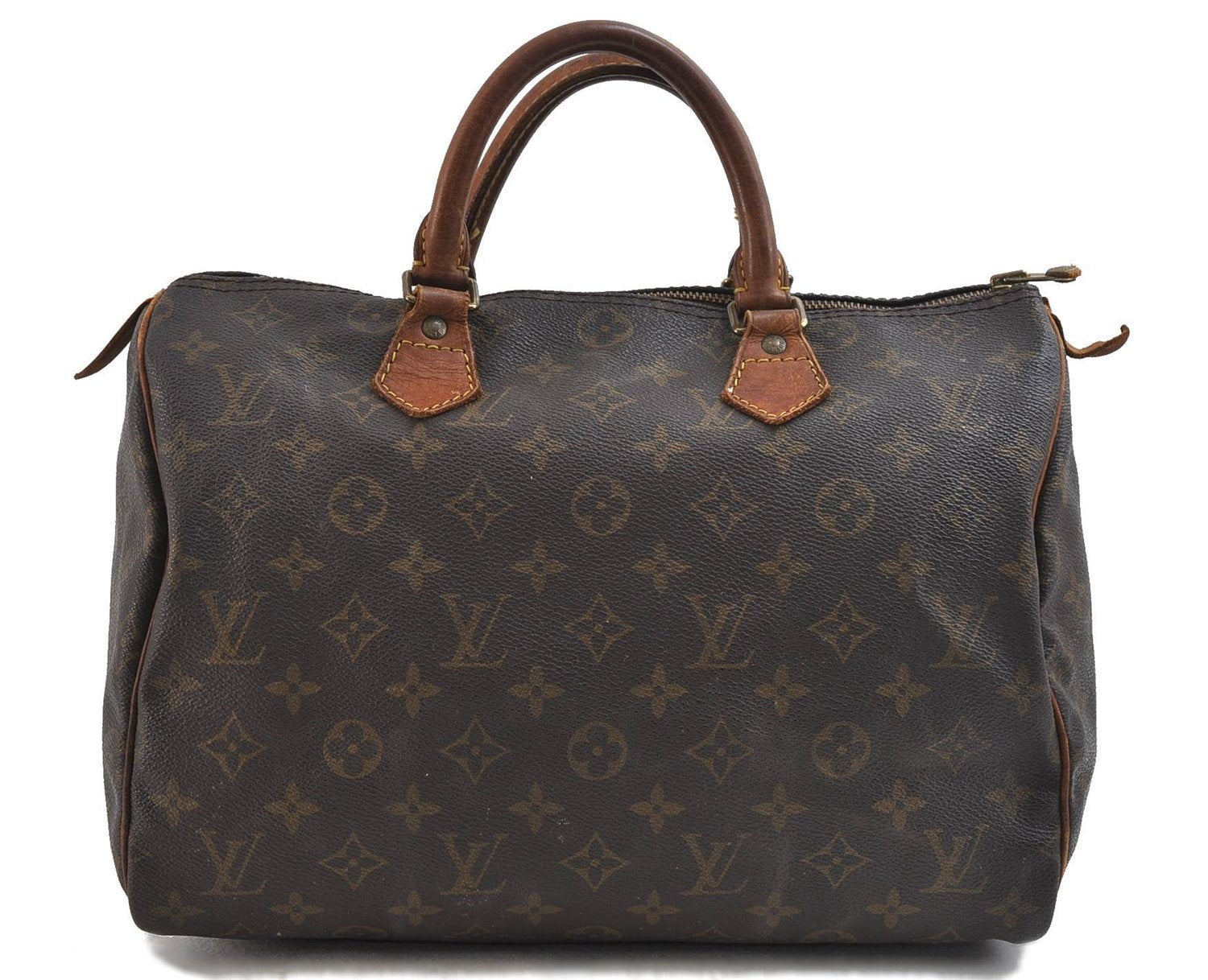 Authentic Louis Vuitton Monogram Speedy 30 Hand Bag M41526 LV 9859C