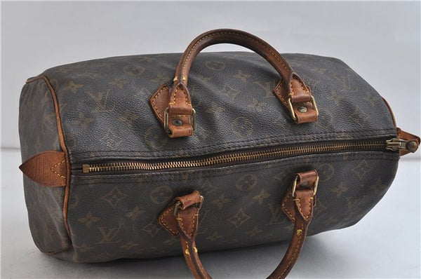 Authentic Louis Vuitton Monogram Speedy 30 Hand Bag M41526 LV 9859C