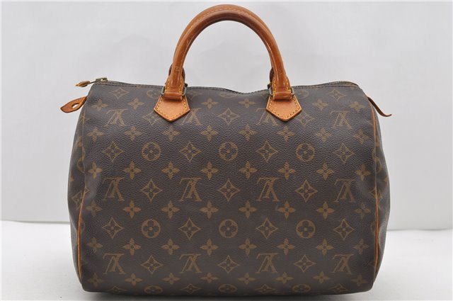 Authentic Louis Vuitton Monogram Speedy 30 Hand Bag M41526 LV 9860C