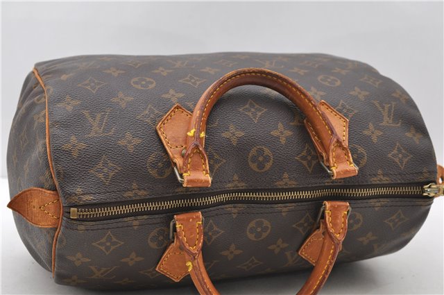 Authentic Louis Vuitton Monogram Speedy 30 Hand Bag M41526 LV 9860C