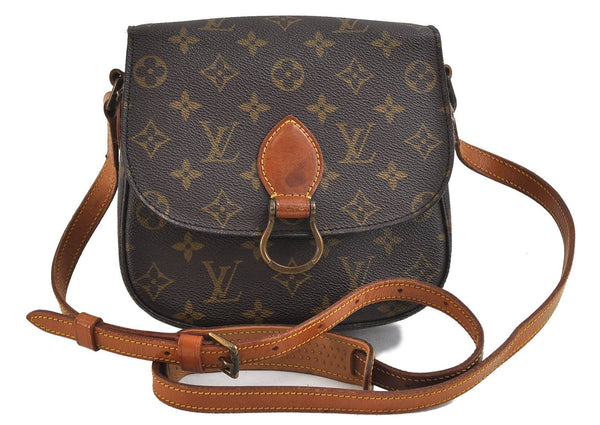 Auth Louis Vuitton Monogram Saint Cloud MM Shoulder Cross Bag M51243 LV 9861C