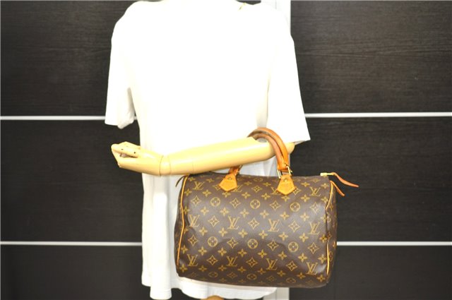 Authentic Louis Vuitton Monogram Speedy 30 Hand Bag M41526 LV 9863C