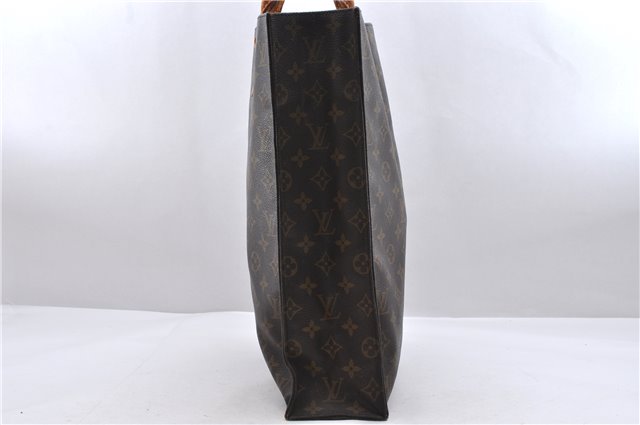 Authentic Louis Vuitton Monogram Sac Plat Hand Bag M51140 LV 9865C