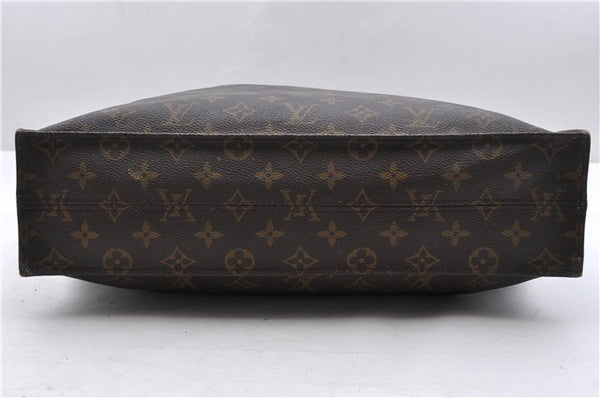 Authentic Louis Vuitton Monogram Sac Plat Hand Bag M51140 LV 9865C