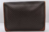 Authentic CELINE Macadam Blason Pattern Document Case Leather Brown 9866C