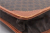 Authentic CELINE Macadam Blason Pattern Document Case Leather Brown 9866C