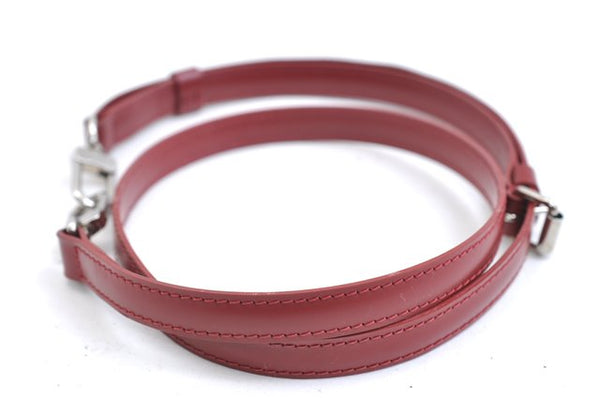 Authentic Louis Vuitton Leather Shoulder Strap Red 40.4-47.2" LV 9869E