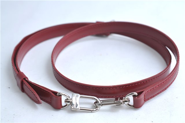 Authentic Louis Vuitton Leather Shoulder Strap Red 40.4-47.2