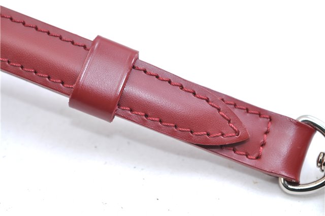 Authentic Louis Vuitton Leather Shoulder Strap Red 40.4-47.2