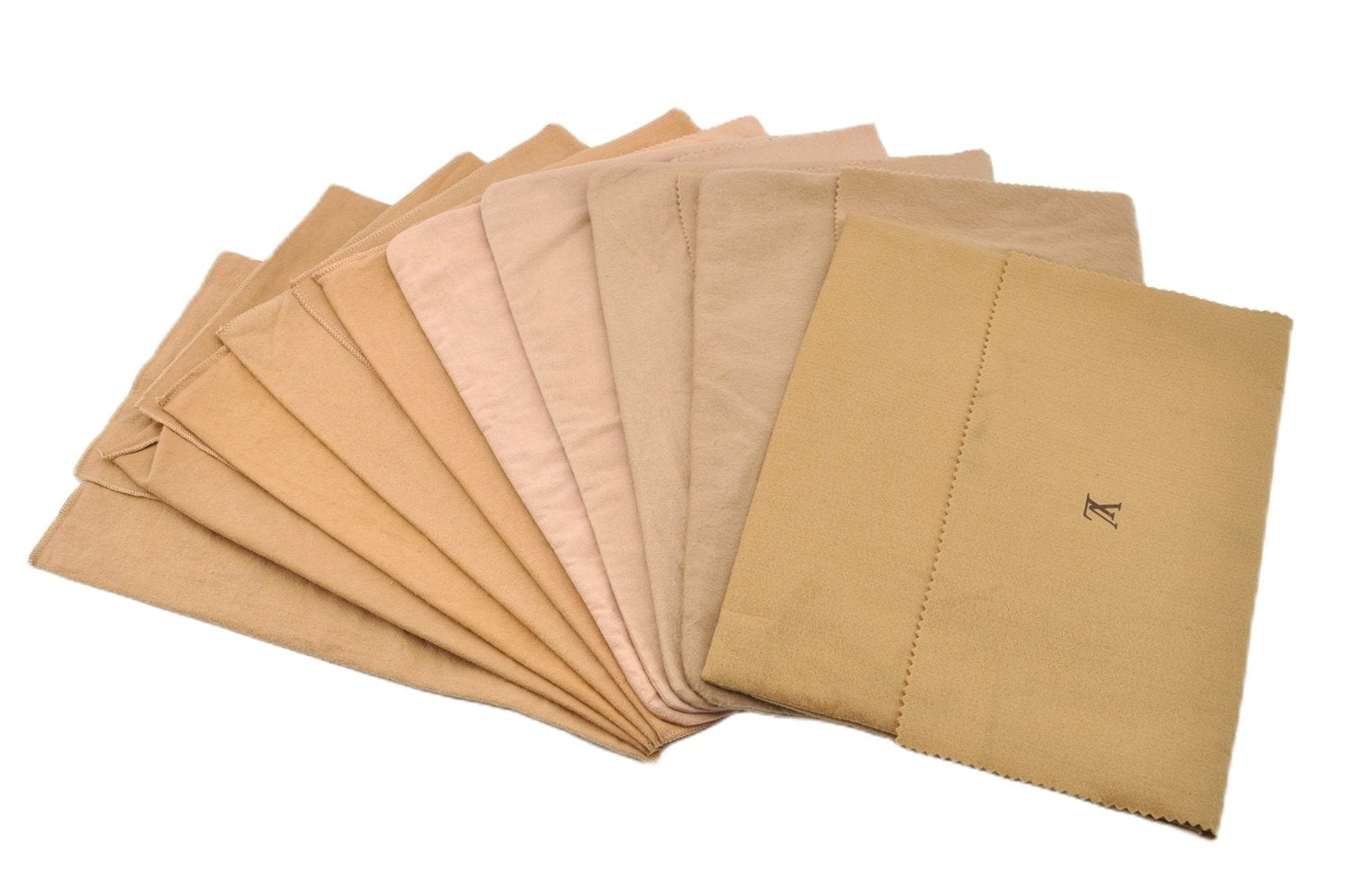 Authentic Louis Vuitton Dust Bag 10 Set Cotton Beige 14.4x10.6x0.4 LV 9869F