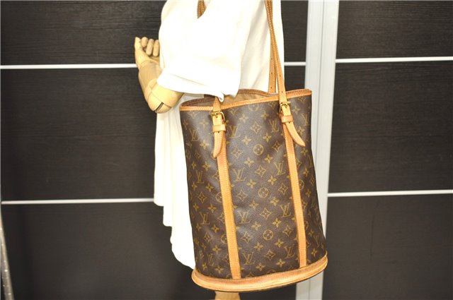 Authentic Louis Vuitton Monogram Bucket GM Shoulder Bag M42236 LV 9870C