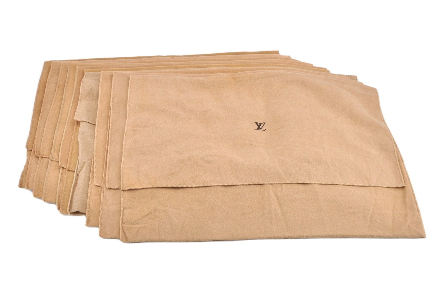 Authentic Louis Vuitton Dust Bag 10 Set Cotton Beige 17.9x13.4x0.2 LV 9870F