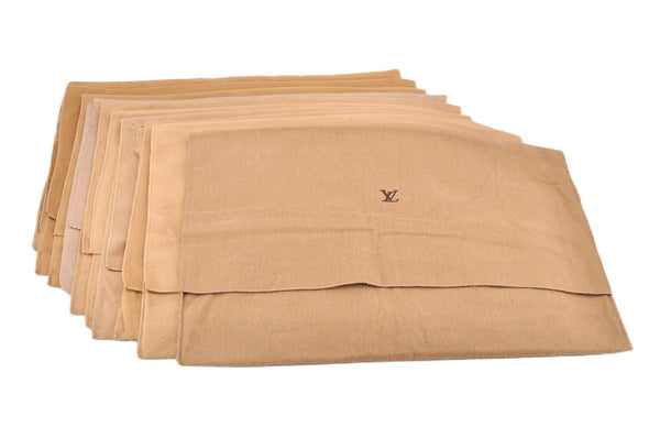 Authentic Louis Vuitton Dust Bag 10 Set Cotton Beige 17.5x13.4x0.2 LV 9871F