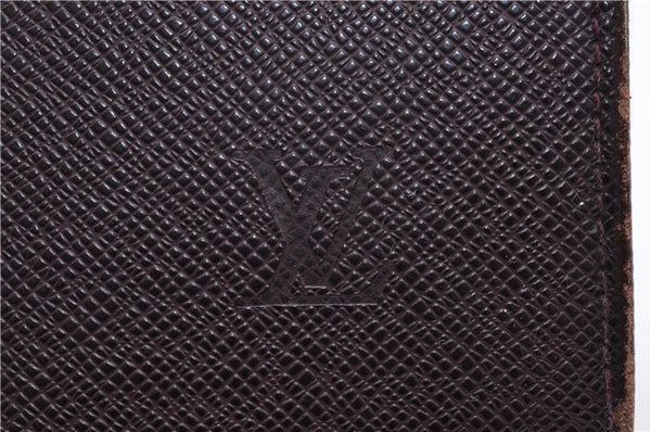 Authentic Louis Vuitton Taiga Serviette Moskova Briefcase Purple M30036 LV 9872C