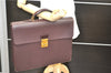 Authentic Louis Vuitton Taiga Serviette Moskova Briefcase Purple M30036 LV 9872C