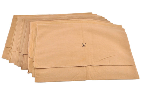 Authentic Louis Vuitton Dust Bag 10 Set Cotton Beige 17.9x14.4x0.2 LV 9872F