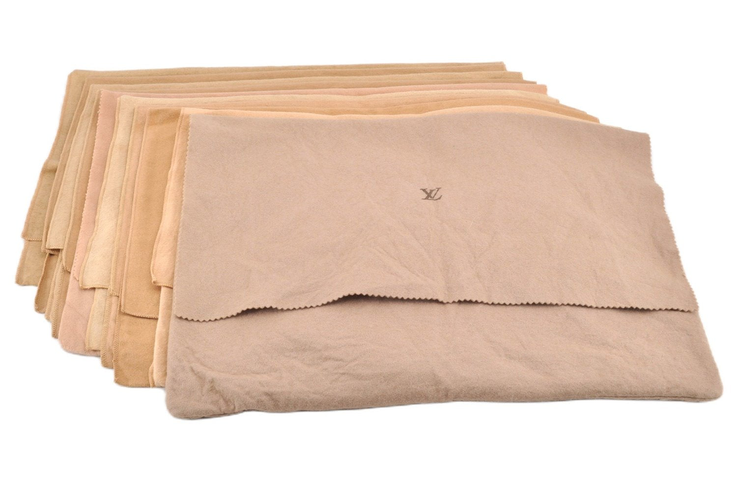 Authentic Louis Vuitton Dust Bag 10 Set Cotton Beige 18.1x13.6x0.2 LV 9873F