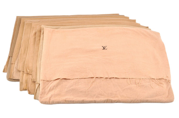 Authentic Louis Vuitton Dust Bag 10 Set Cotton Beige 17.7x13.6x0.2 LV 9874F