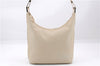Authentic GUCCI Vintage Shoulder Bag Purse Leather 0013814 Ivory 9875D